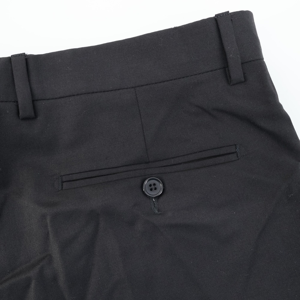 Zanieri Angelico Super 100s Wool Mens Dress Pants Black Size 35x29 Made in Italy